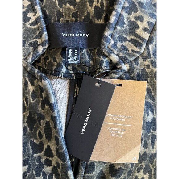 Vero Moda Brushed Animal Print Unlined Jacket~Size XS~Stitch Fix NWT  L12 02 - Picture 10 of 12